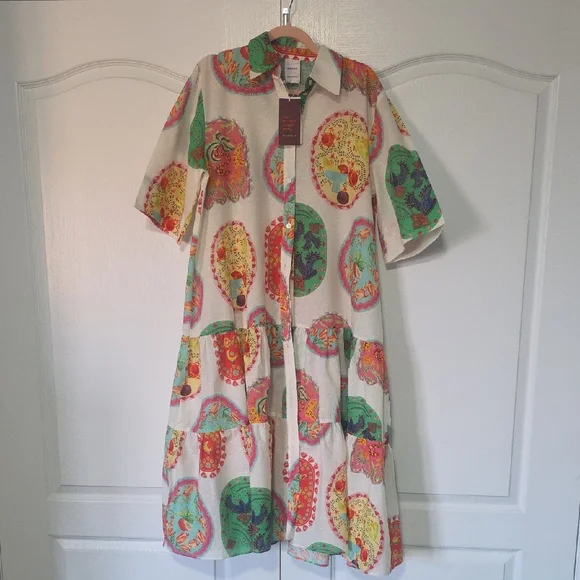 Vibrant Patterned Maxi Dress - Picture 1 of 5